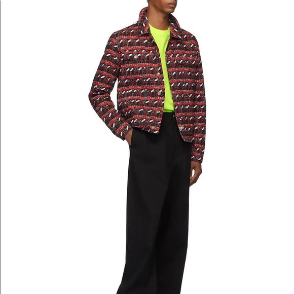 Kenzo Black and Red logo Denim Jacket - Picture 3 of 13